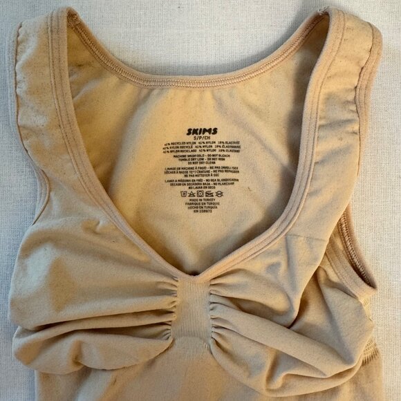 SKIMS, Scoop Neck Thong Bodysuit, Sand, Size S/P, NWOT - Picture 5 of 8